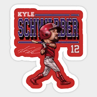 Kyle Schwarber Philadelphia Cartoon Sticker